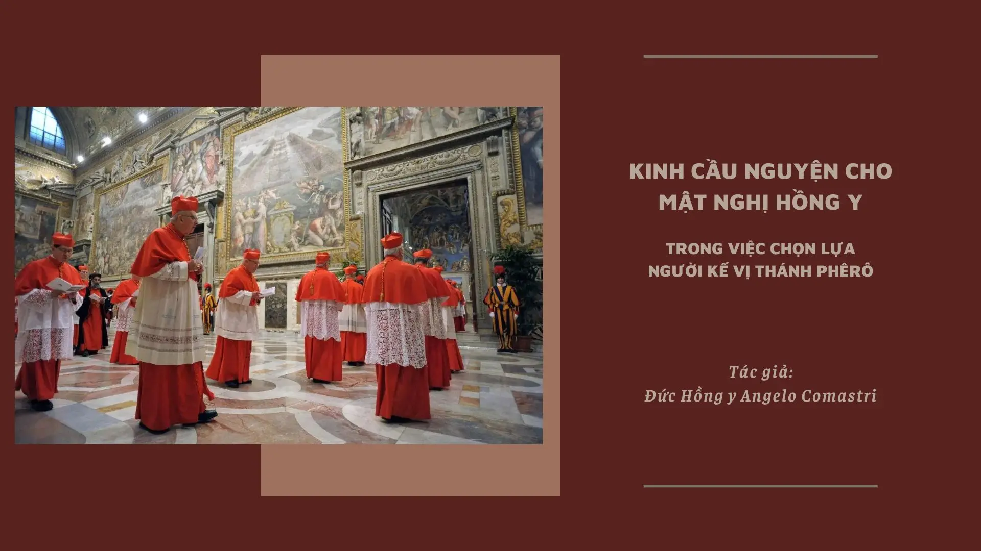 Kinh cầu nguyện cho mật nghi Hồng Y trong việc chọn lựa người kế vị Thánh Phêrô